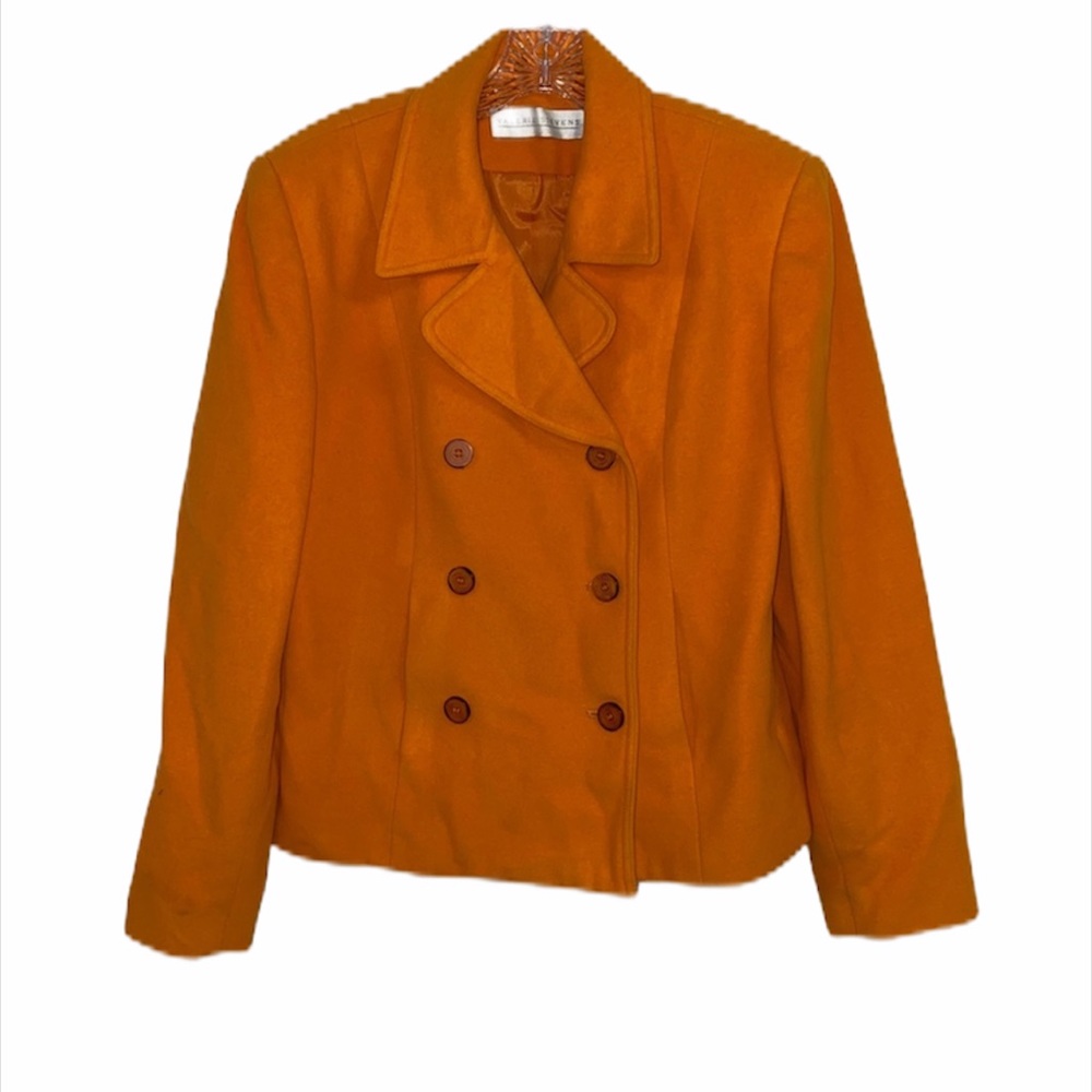 Valerie Stevens Orange Pea Coat 8‎